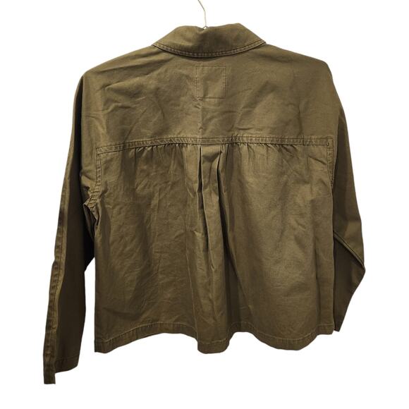 Madewell Baylow Cropped Chore green jacket size medium - Picture 4 of 6